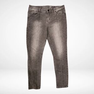 Seven7 Snake Print Skinny Jeans
